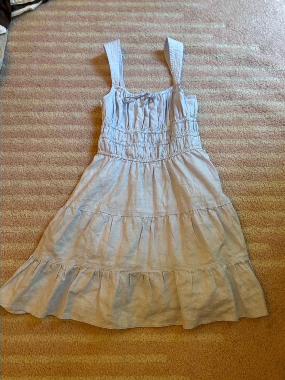 Sunday Best Pale Blue Tiered Sundress for Girls
